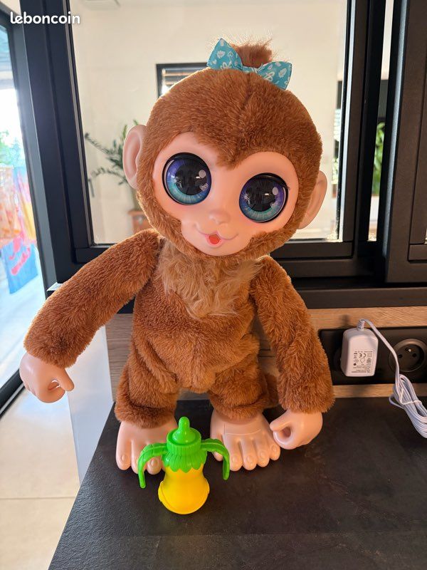 Peluche interactive FURREAL Peanut le singe (image 1)
