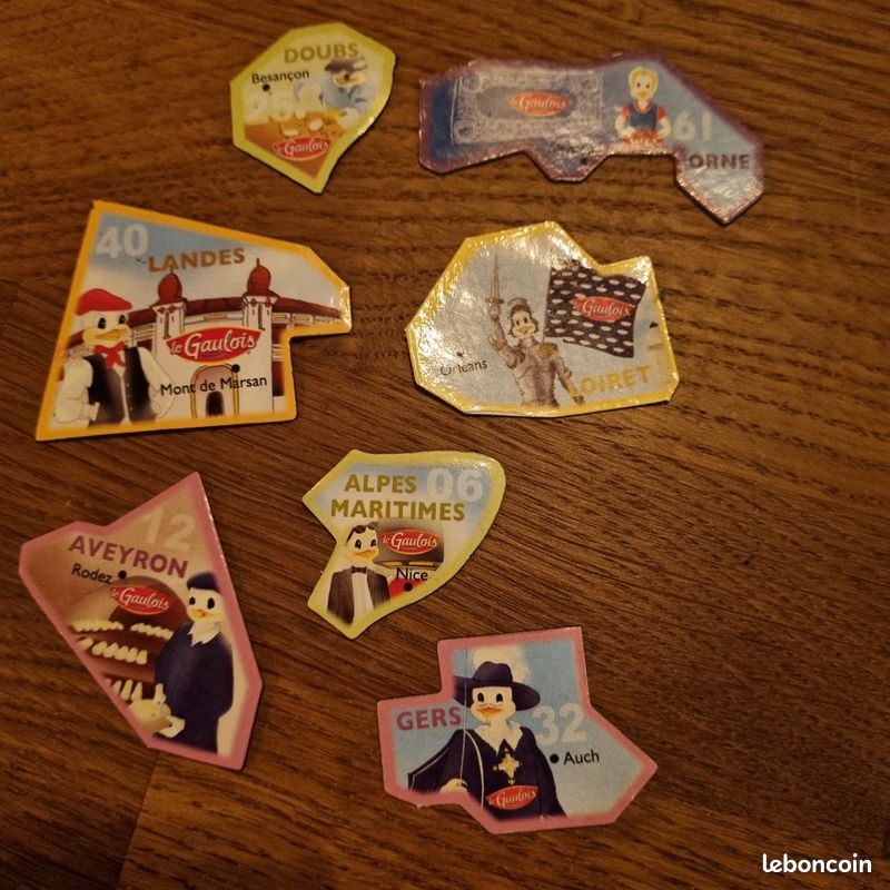 Lot n2 de magnets - Régions de France : 7 magnets (Le Gaulois) (image 1)