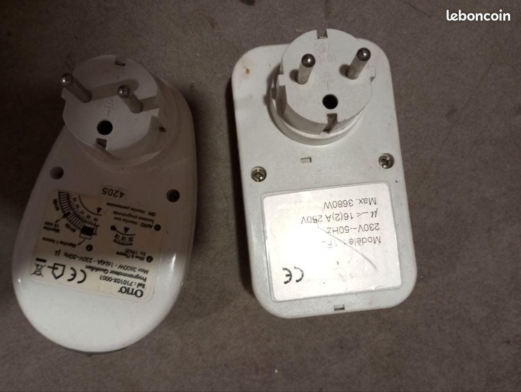 Prise programmable programmateur marche arrêt timer automatique coupure courant extinction minuteur (image 2)