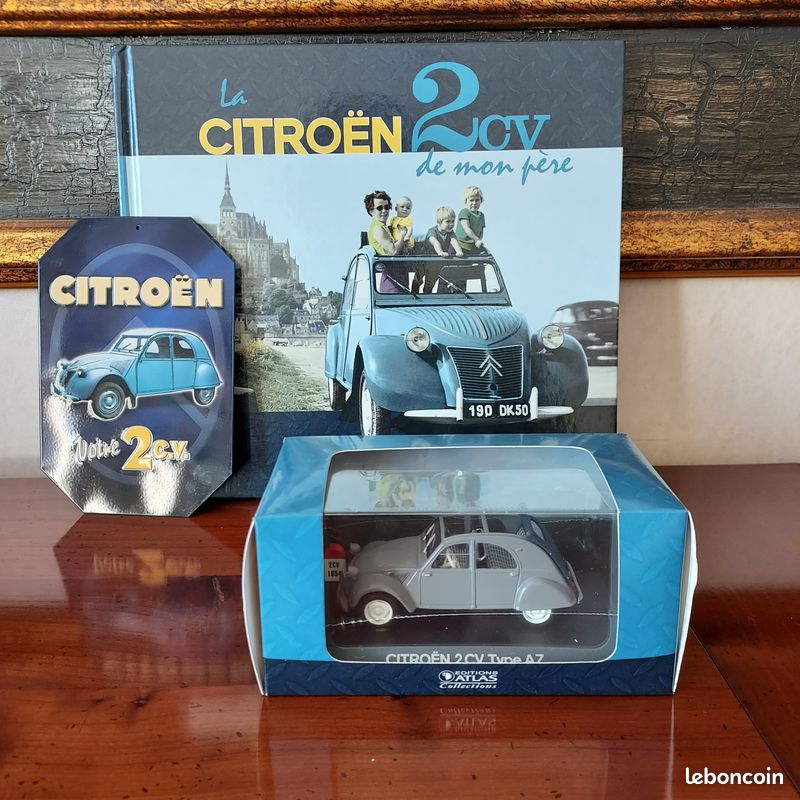 MICRO NOREV - Citroen 2CV Bleu En Boite Cartonnée d'origine- 1/86 HO