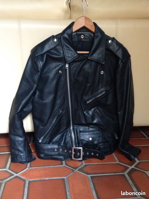 Perfecto cuir noir très épais Idéal moto (image 1)