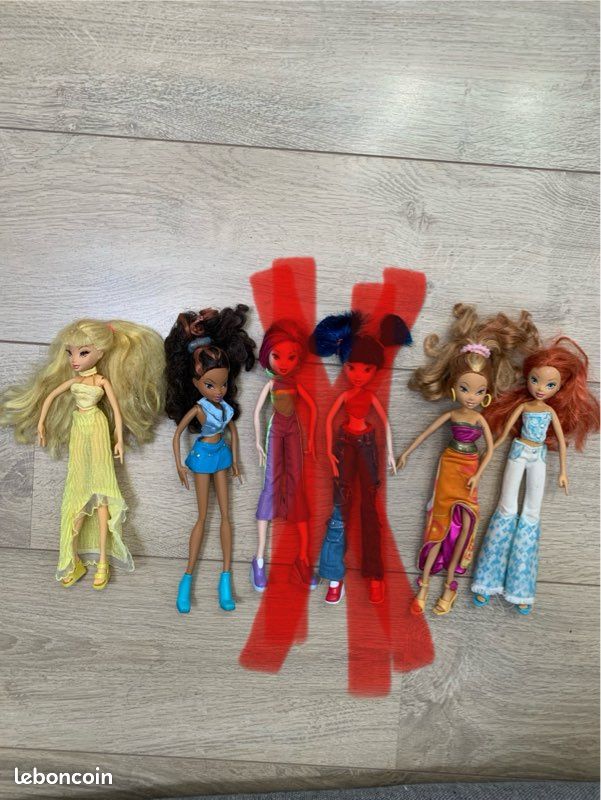 Lot De Figurines Winx 2004 - Personnages De La Série Animée - État D'occasion