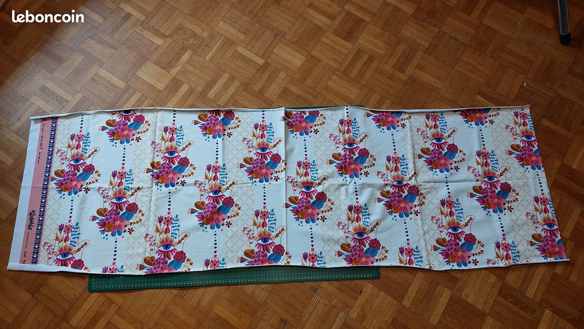 Tissu "œil et fleurs", Choose Love, Hamburger liebe (image 2)