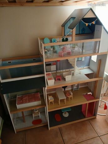 Grande maison de poupée en bois Jeux Jouets