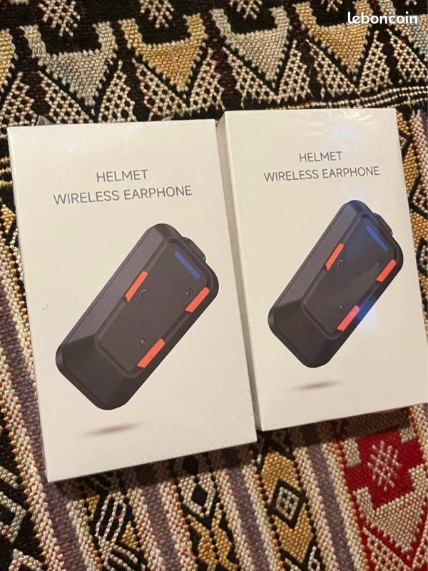 Lot de 2 Intercoms Bluetooth pour Casque Moto – Kit Mains Libres (image 1)