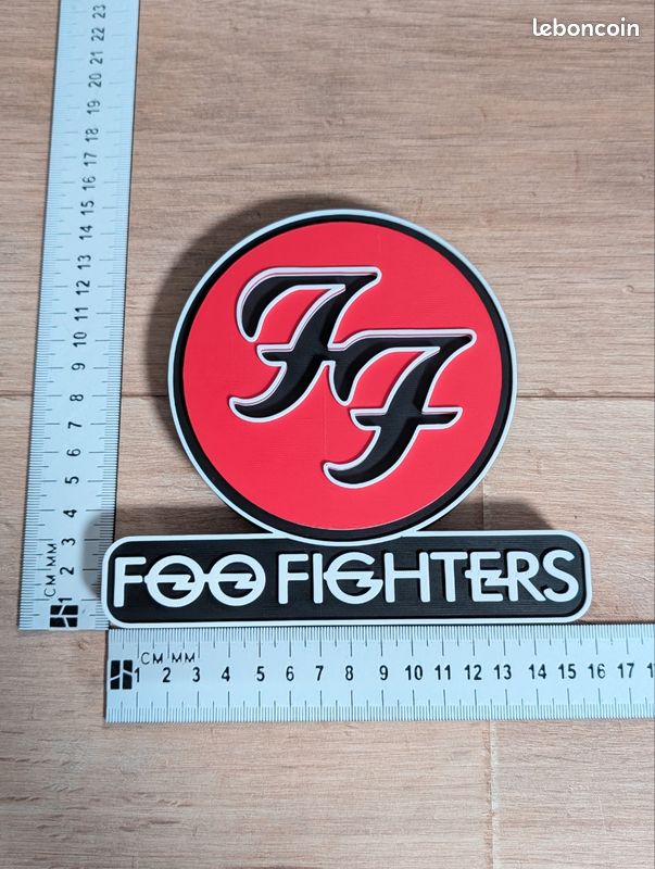 Figurine logo deco Foo fighters 16x14cm Fanart (image 5)