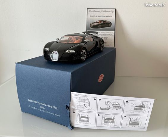 Autoart 1/18 Bugatti Veyron Jaune/noir – Miniature Très Rare, Neuve
