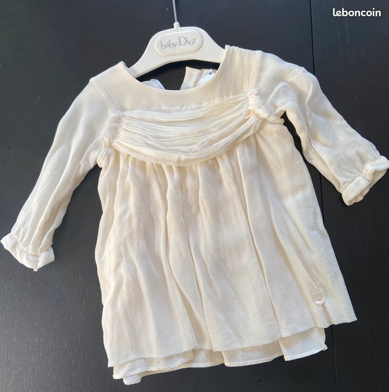 Clothing Baby Dior France Robe En Soie Mois Baby Dior Vêtements