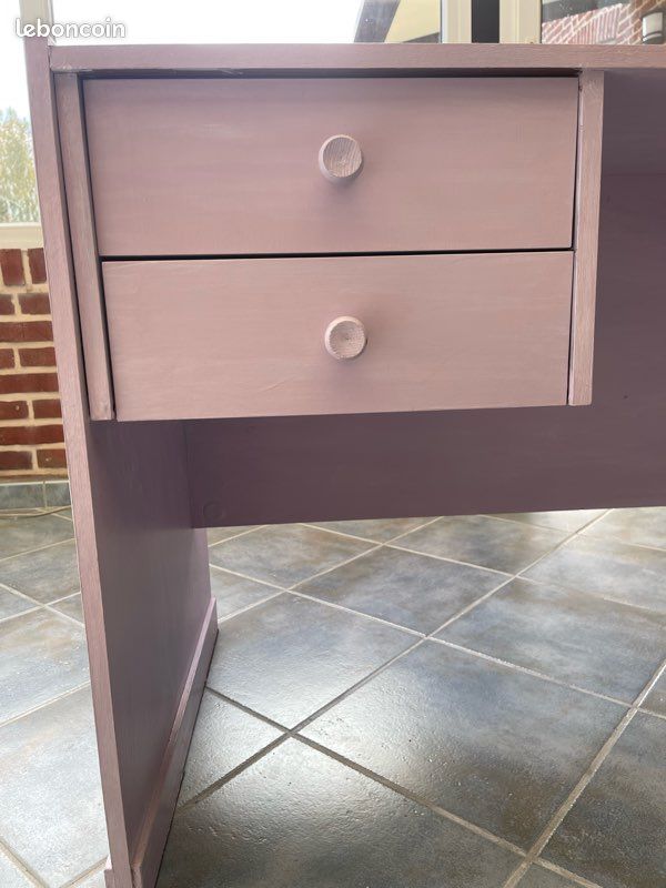 Bureau mauve 2 tiroir (image 5)