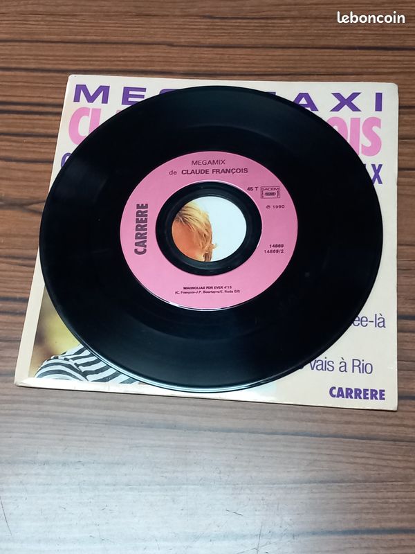 1 disque 45t claude francois megamix tb état (image 4)