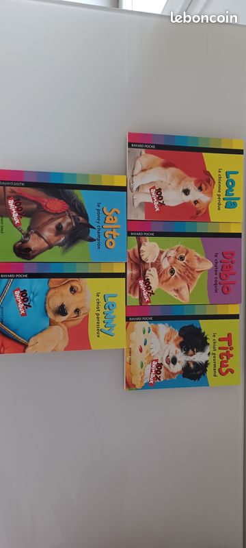 Lot de 5 livres enfant série "100% animaux" lecteurs débutants (image 1)