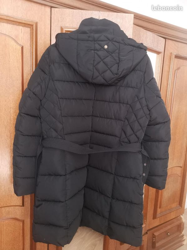Manteau Femme United Colors Of Benetton Taille 42 - Coatigan Bleu En Laine - Très Bon état