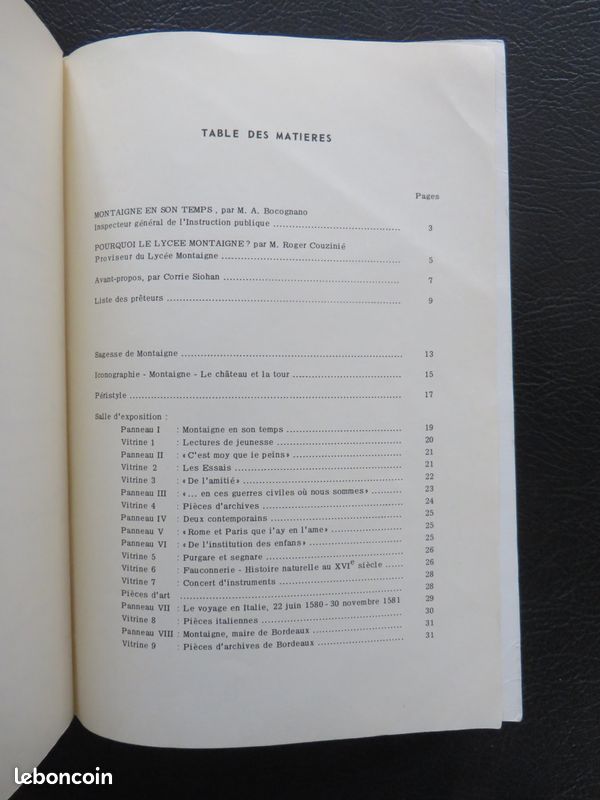MONTAIGNE - Montaigne en son temps à travers ‘’Les Essais’’. Le voyage en Italie de 1580 (1965) (image 3)