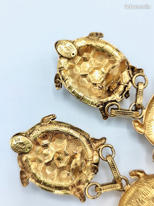 Boucles D'oreilles Vintage ZOE COSTE - Créatrice Française - Modèle Clips Important - Années 1989 - Occasion