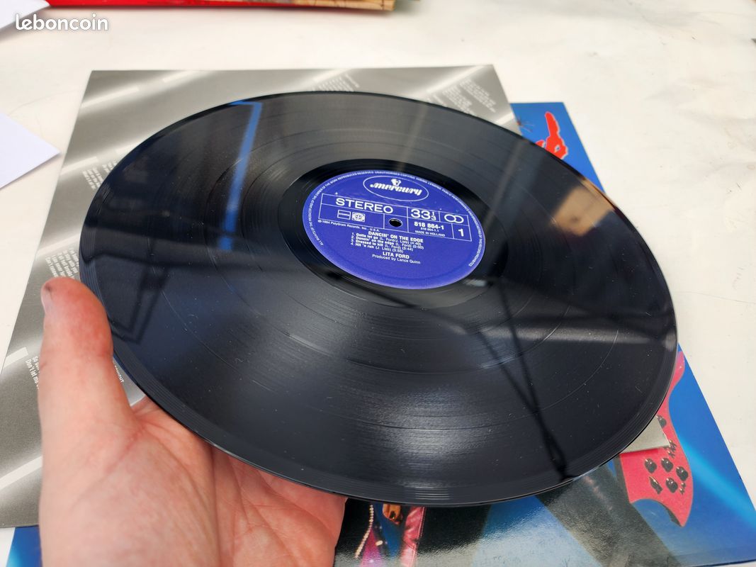 Vinyle 33 tours Lita Ford « Dancin' on the Edge », Mercury, hard rock années 80 (image 3)