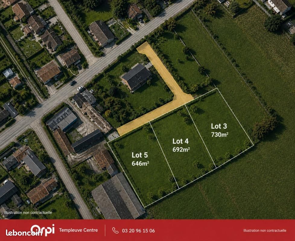 Terrain 730 m² · à Cobrieux · 176 500 €