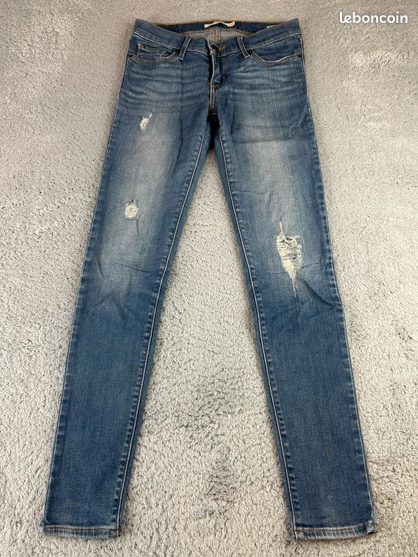 Jean Levis 711 Bleu Coupe Skinny pour femme W26 FR36 L30 #LEV1913 (image 4)