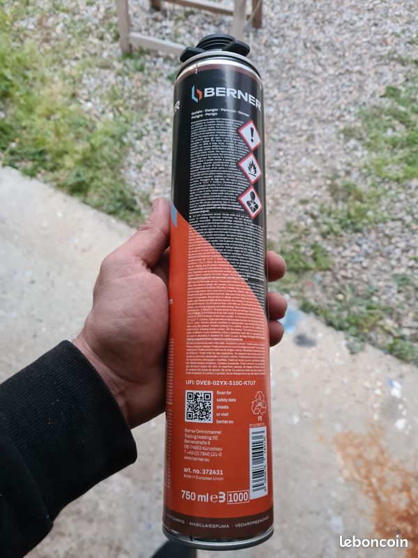 Mousse PU universelle pistolable expansive berner (image 4)