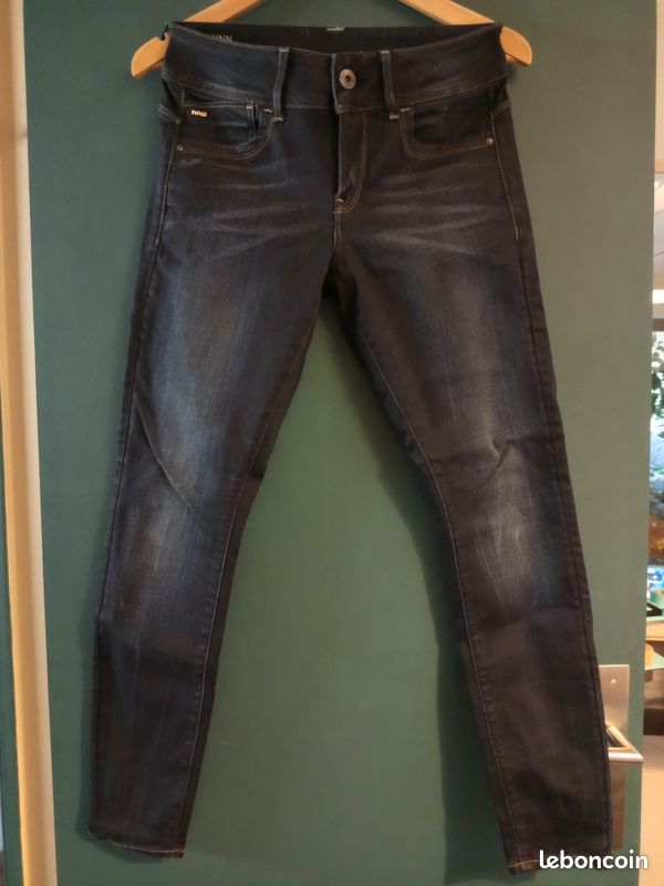 Jean G-Star Taille 30/30 - Coupe Regular - Couleur Gris - Occasion Très Bon état