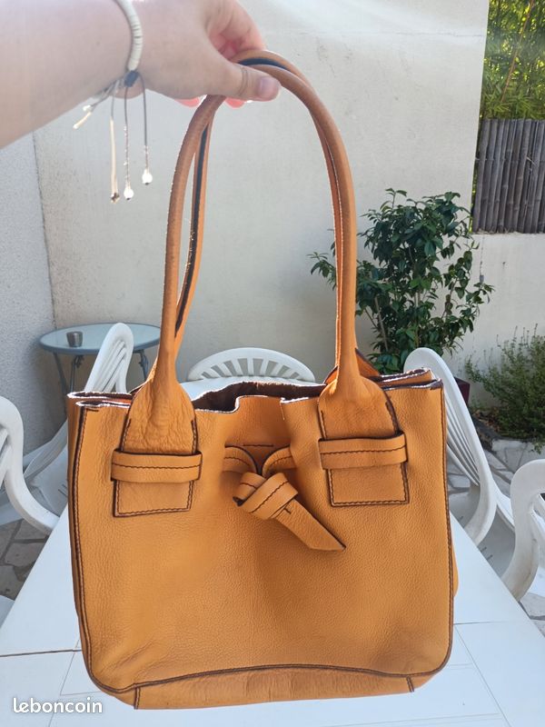 Sac à main jaune orangé (image 4)
