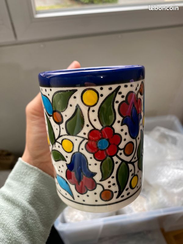 Tasse/ mug grabde taille moyenne 8cm fait et peint à la main à Hebron en Palestine (image 6)