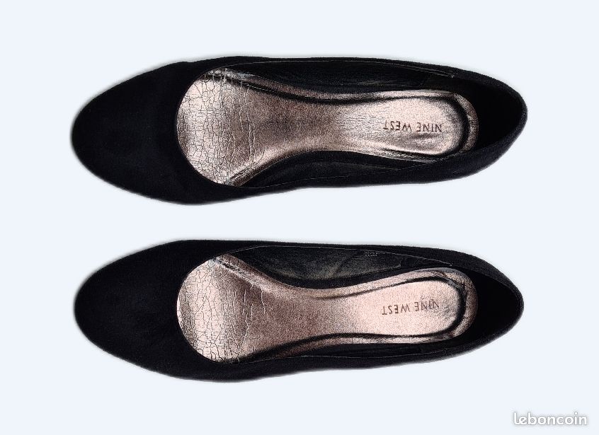 Ballerines noires petit talon 3cm (image 3)