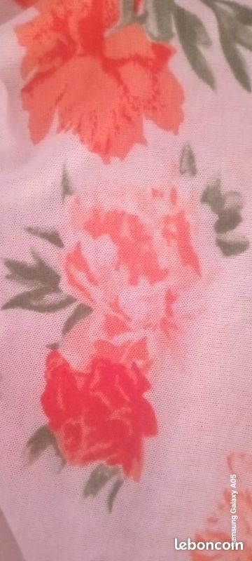 Cardigan Vintage Femme •T 36-Viscose&Soie•Motif Floral (image 3)