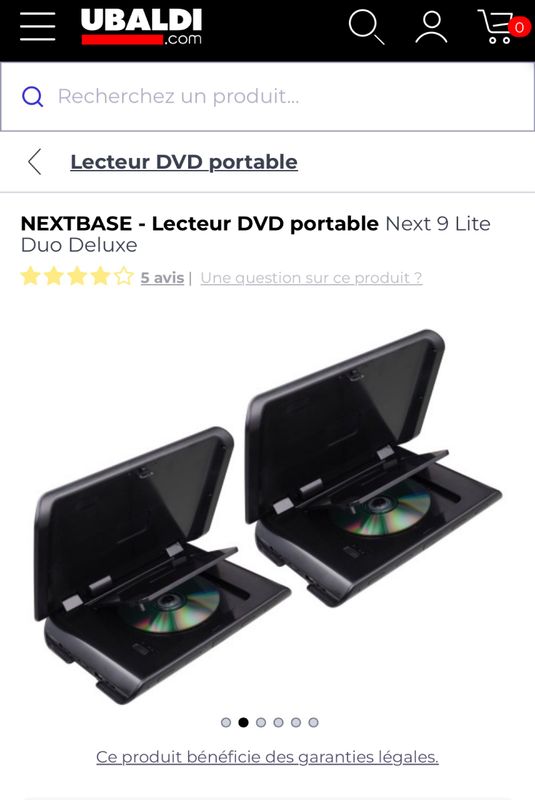 NEXTBASE - Lecteur DVD portable Next 9 Lite Duo Deluxe