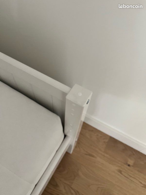 Lit banquette bois massif avec matelas (image 3)