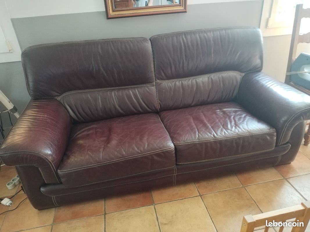 Canapé et fauteuil CUIR (image 1)