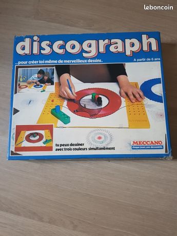 Jeu Vintage Discograph Spirograph De Meccano - Occasion - Pour Dessins Géométriques