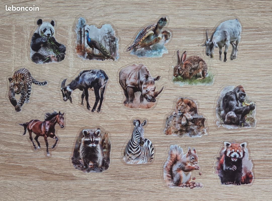 Lot De 2000 Ronds Autocollants Animaux En Rouleau, Imperméables Stickers Autocollants Récompense D'animaux, Autocollants Adorables D'animaux Pour Décoration De Fête, Scrapbooking, Cartes Et Enveloppes