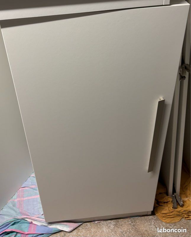 Meuble blanc melaminé 103x50x53 cm (image 1)