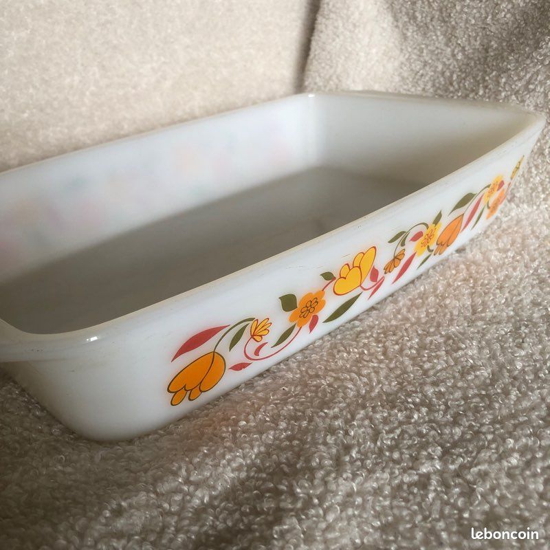 Grand Plat / Saladier Arcopal – Verre Multicouleur, Occasion, Vaisselle Vintage