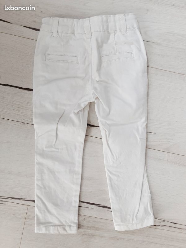 Vêtement bébé fille pantalon blanc Vert Baudet 2 ans (image 5)