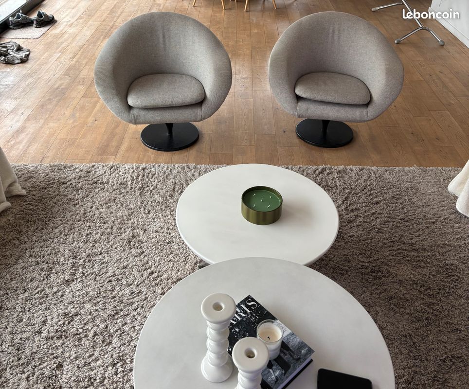 Fauteuils Chiné beige (image 3)