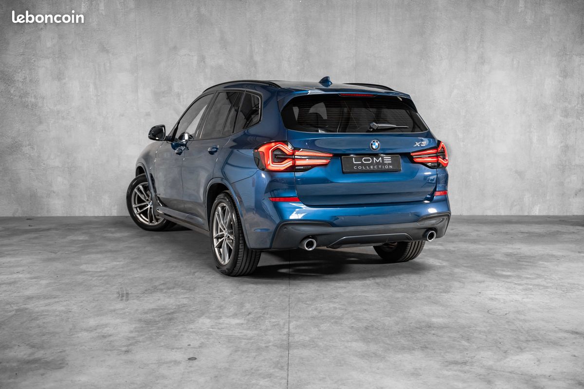 BMW X3 (G01) xDrive 20d 190 CH - Pack M Sport - Phytonic Blau - Cuir Cognac - Toit Ouvrant - Audio Hi-Fi - Feux Arrière LCI - Carnet & Suivi Complet BMW (image 3)