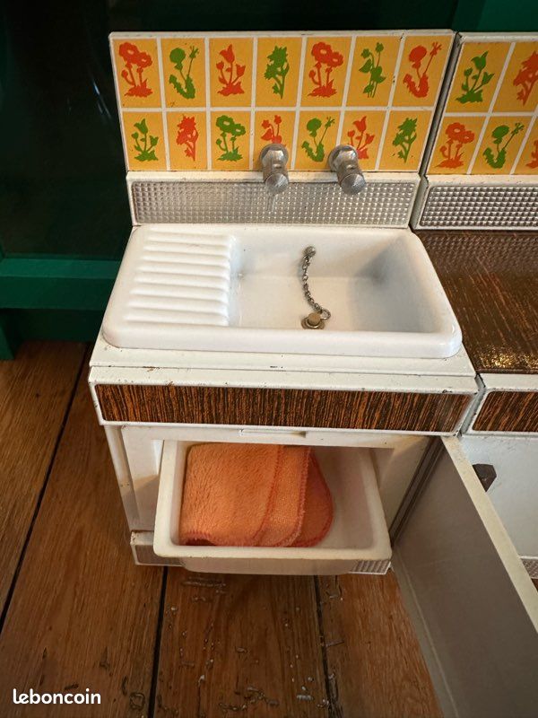 Jouet Ancien - Cuisine En Tôle Pour Poupée - Années 60 - 60 Cm X 30 Cm Imgx1200 5253