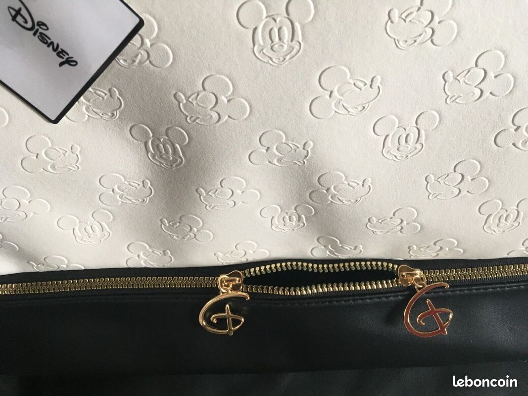 Splendide sac de voyage mickey disney noir et écru - le grand modèle Neuf Idée cadeau (image 3)