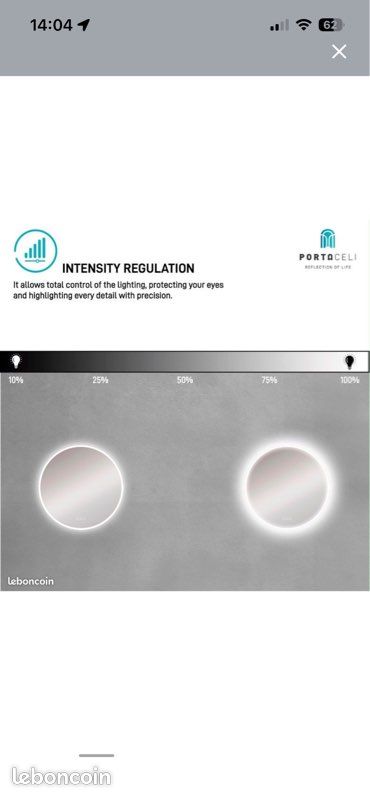 Miroir led Bluetooth salle de bain (image 3)