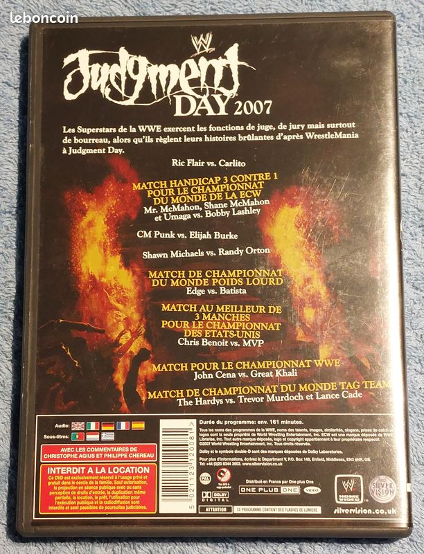 WWE PPV DVD Judgment Day 2007 - Catch CM Punk Cena Edge Batista Hardy Lashley (image 2)