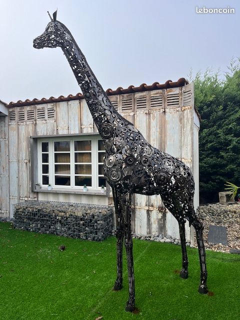 Statues animales métal recyclé XXL – Art industriel jardin / déco unique (image 5)