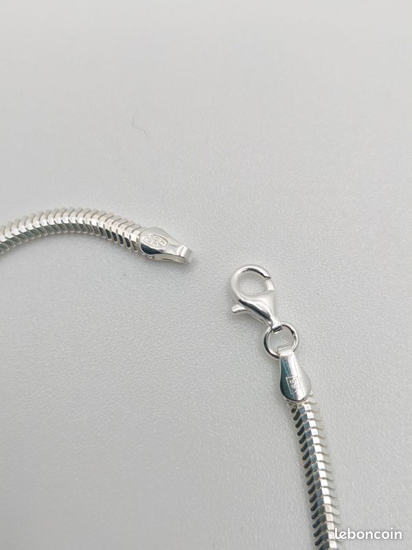 Bracelet femme en argent maille serpent Montres Bijoux