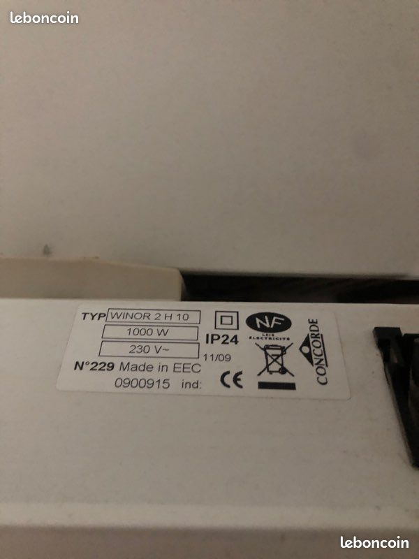 Radiateur électrique Concorde Winor 1000 W (image 6)