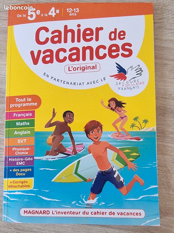 Cahier de vacances pour la 4e (image 1)