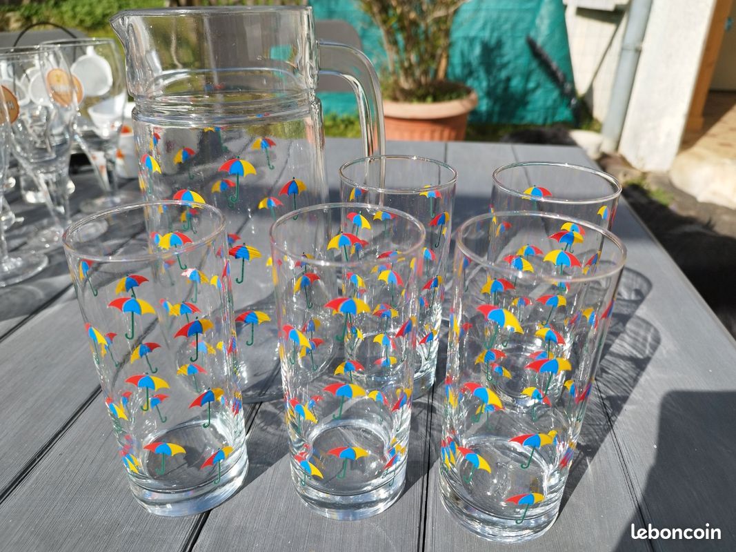 1 pichet+ 5 verres parapluie (image 4)