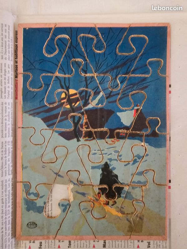 Lot de 9 puzzles anciens en carton – début/milieu XXe siècle – incomplets (image 8)