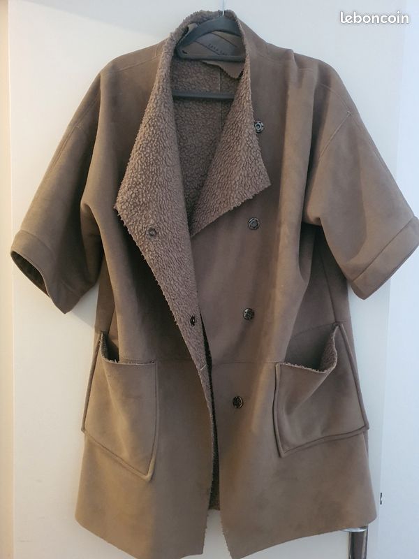 Manteau manches coupées zara t36 (image 2)