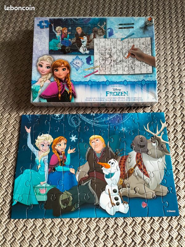Puzzle à colorier la reine des neiges (image 1)