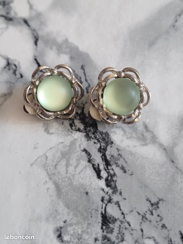 Boucles D'oreilles Vintage En Verre - Neuf Avec étiquettes